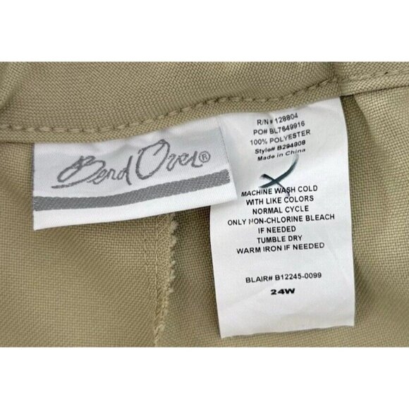 VTG NWT Bend Over Plus Size High Rise Beige Dress Pants Sz 24W Career - Picture 6 of 9